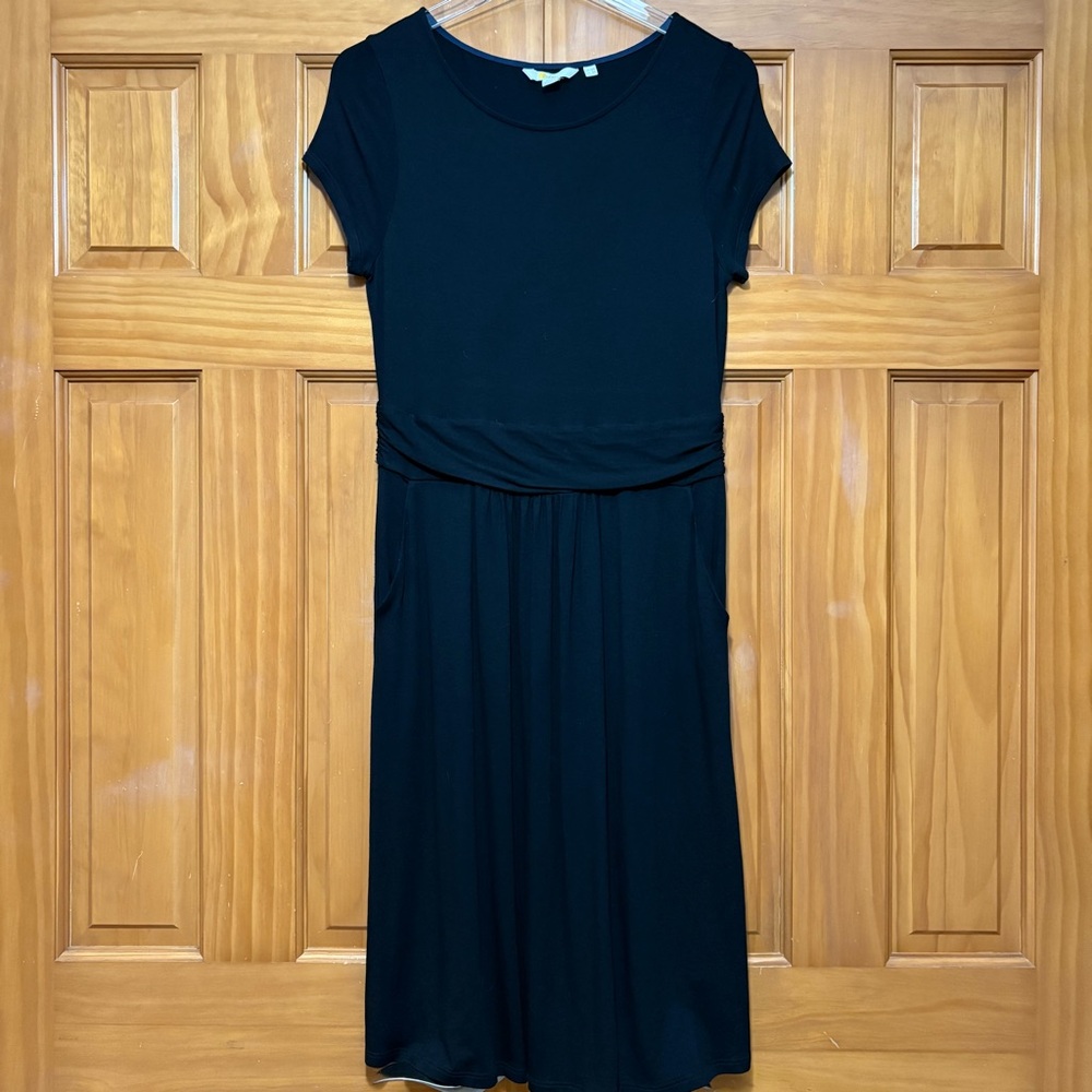 Boden Classic Black Midi Dress